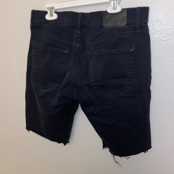 lucky brand black shants cut off distressed shorts grunge vintage ripped bottoms - Picture 16 of 16